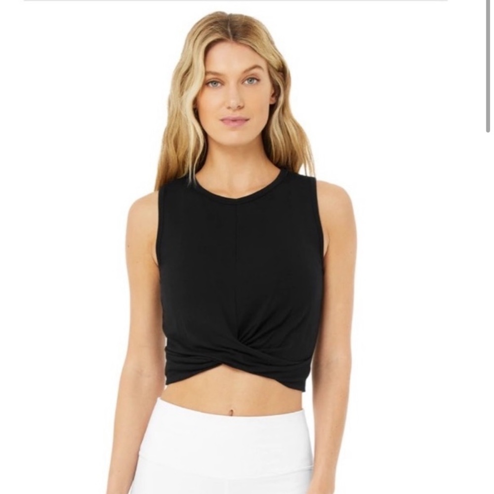 ALO Yoga Black Cover Tank